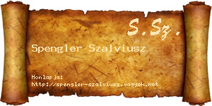 Spengler Szalviusz névjegykártya